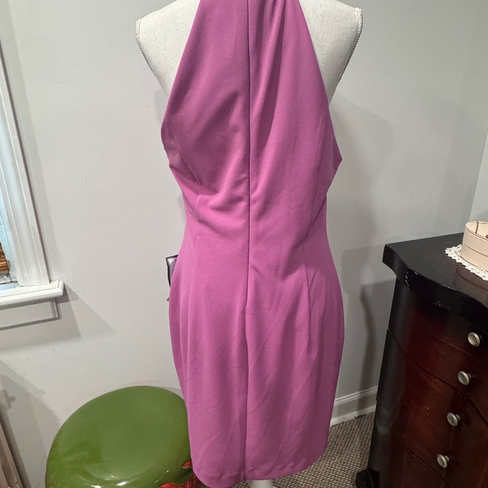 Elegant Lilac  Halter  Dress - Picture 2 of 8